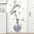 3D Large Vase Wall Sticker – Floral Design