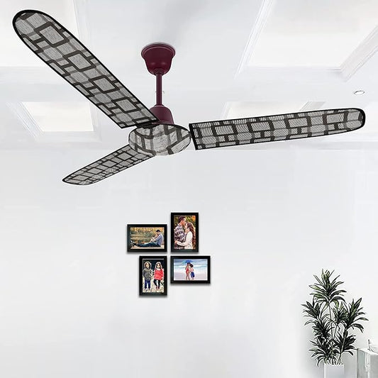 Waterproof & Dustproof Three Blade Grey Ceiling Fan Cover (Imported)