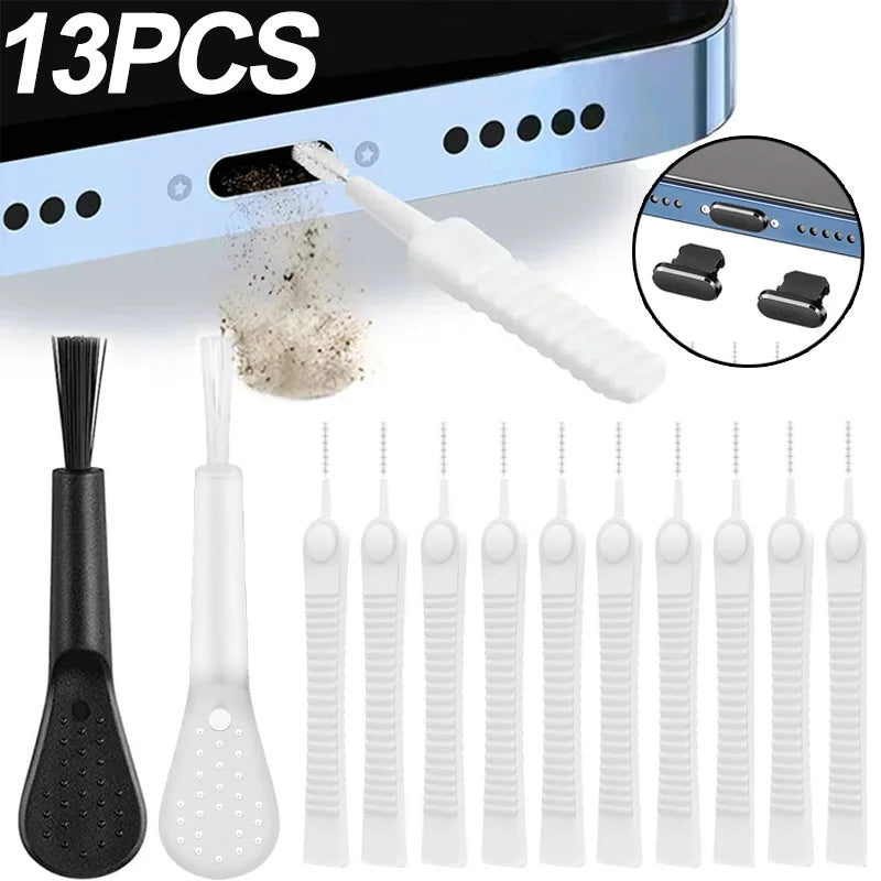 10 Pcs Mini Cleaning Brush For Shower Head And Phone Hole Window Cleaner