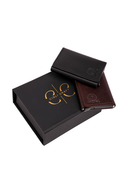 Premium Leather Card Holder Wallet – Gift Box Edition