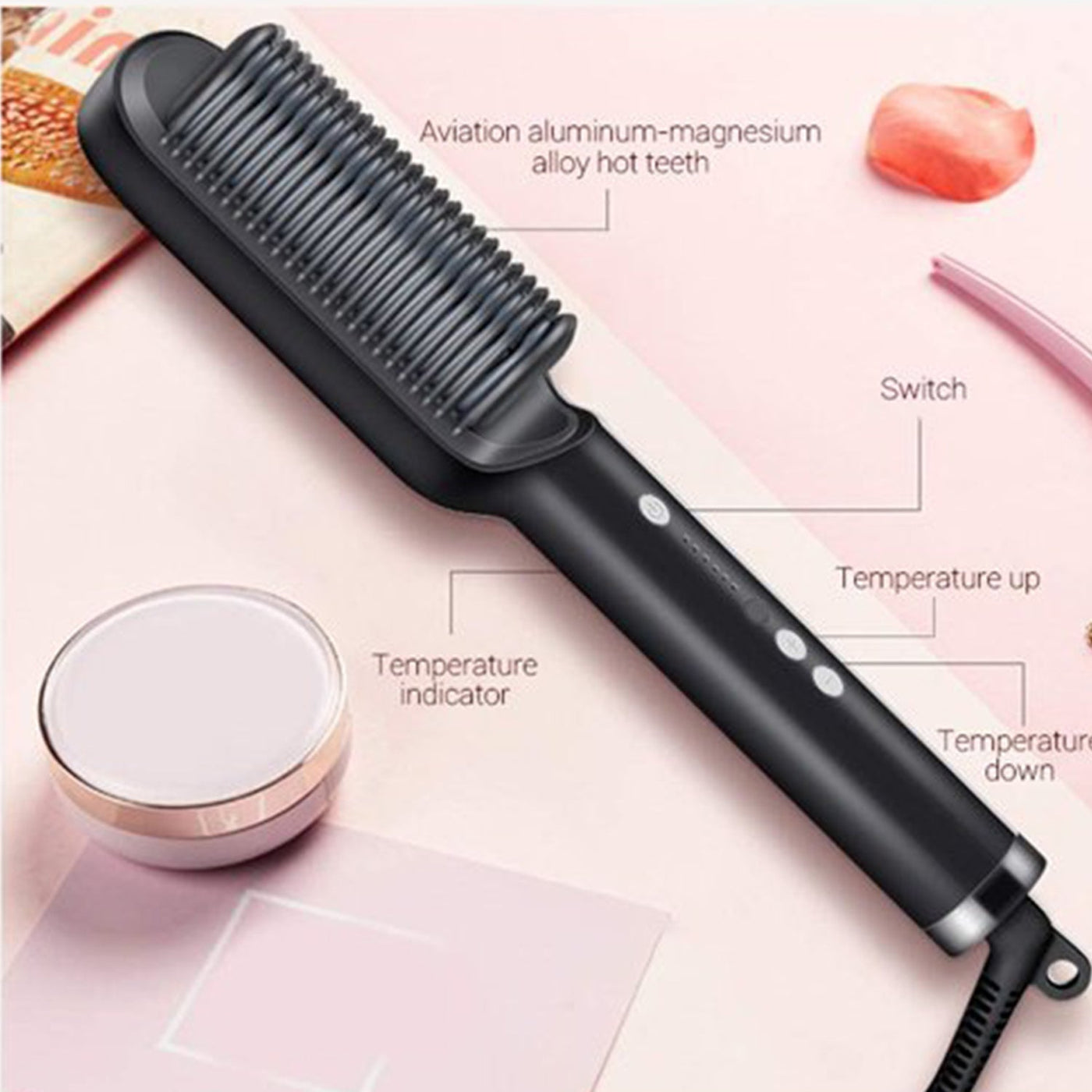 Professional Electric FH909 Hair Brush Straightener