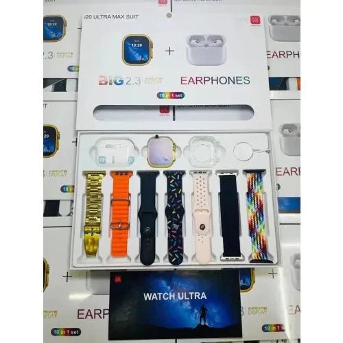 Ultra 10 in 1 Smart watch with free Earbuds